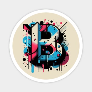 Letter B design graffity style Magnet